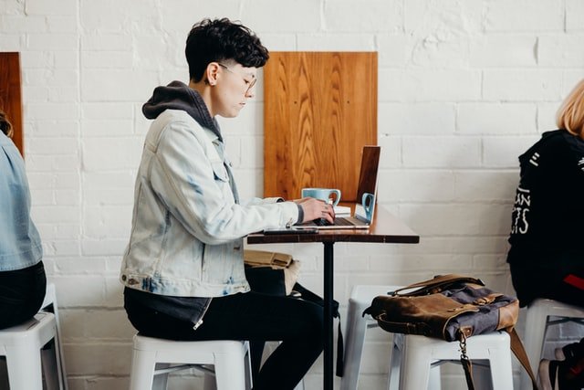 Student reviewing scholarship program details